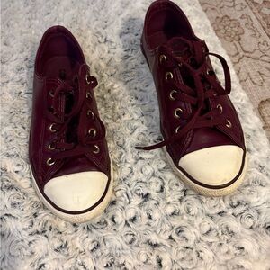 Women's Burgundy Converse Allstars